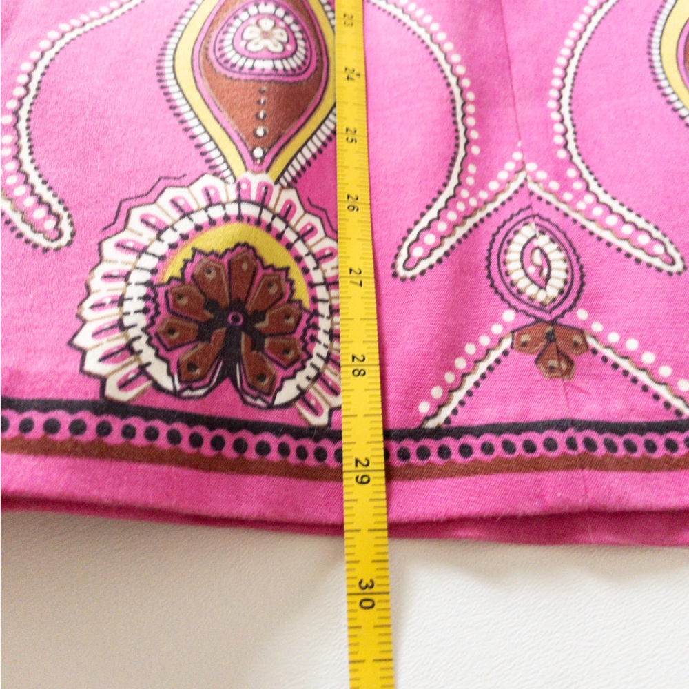 Vintage Laundry by Shelli Segal Pink Strapless Dress 90s SZ  8 Paisley Retro - Picture 8 of 14